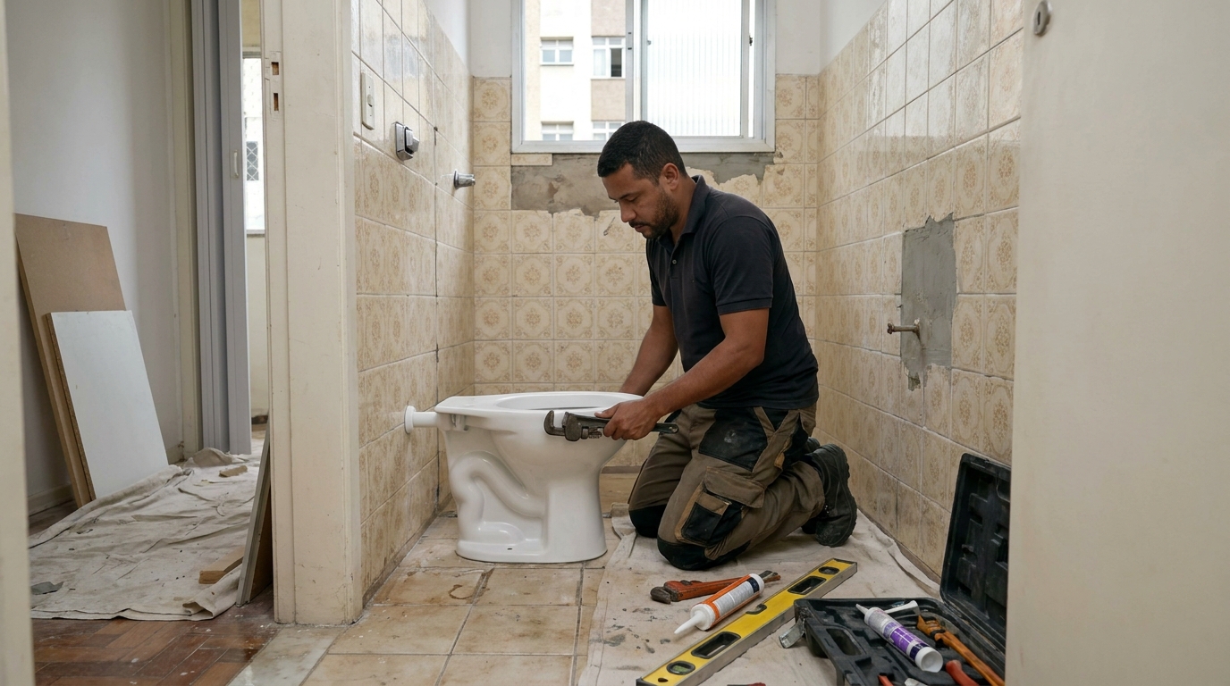 Reforço de vedação sanitária em Santos-SP